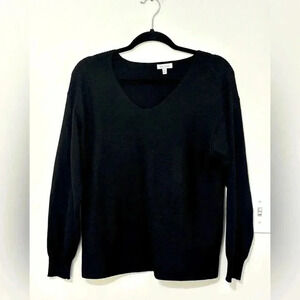 Ella Moss Black V Neck Sweater Medium‎